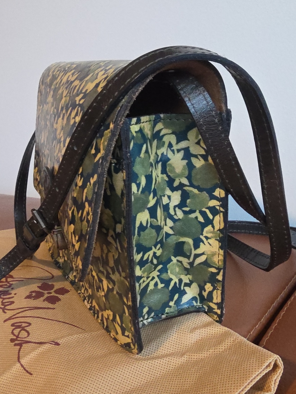 PATRICIA NASH NWOT Locri Olive Groves Crossbody Bag With Dust Bag - Picture 4 of 10